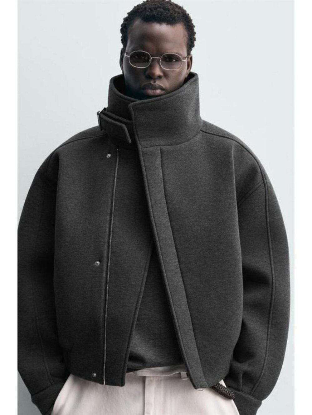 ZARA TECHNICAL WRAP-NECK JACKET